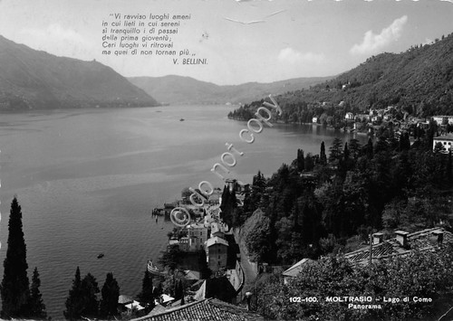 Cartolina - Moltrasio Panorama Poesia Bellini anni '50