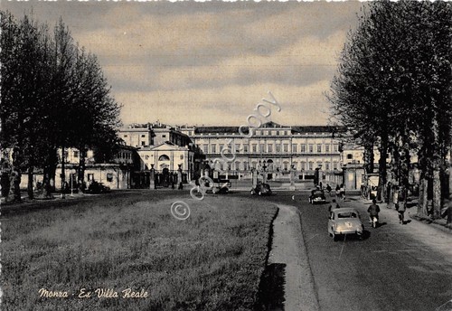 Cartolina - Monza Villa Reale auto d'epoca