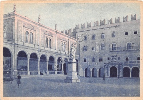 Cartolina - Padova Piazza dei Signori Illustrata