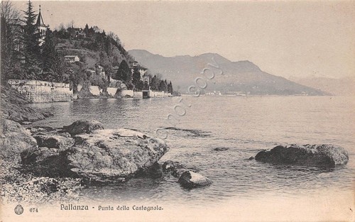 Cartolina - Pallanza - Punta della Castagnola - 1909