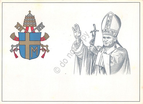 Cartolina - Papa Giovanni Paolo II - Timbro filatelico - …