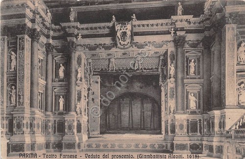 Cartolina - Parma - Teatro Farnese - Proscenio - anni …