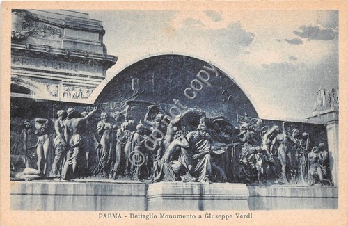 Cartolina - Parma Monumento a Verdi Dettaglio
