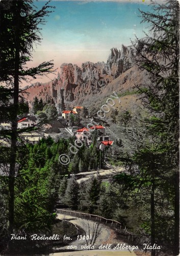 Cartolina - Piani Resinelli vista Albergo Milano 1954