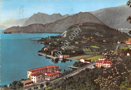 Cartolina - Pilzone d'Iseo panorama 1957 (Brescia)