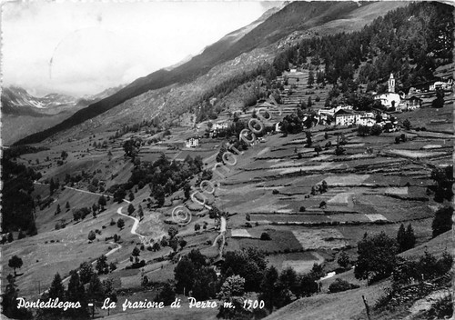 Cartolina - Ponte di Legno frazione Pezzo anni '50