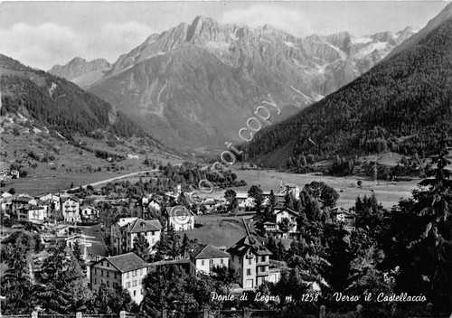 Cartolina - Ponte di Legno Panorama verso Castellaccio 1959