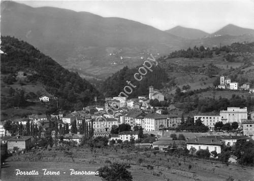 Cartolina - Porretta Terme Panorama 1958