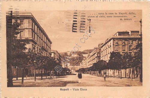 Cartolina - Postacard - Napoli - Via Elena - Animata …