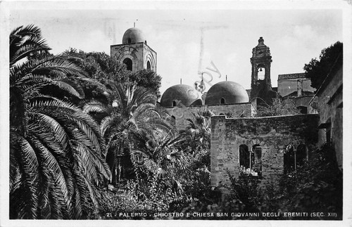 Cartolina - Postacard - Palermo - Chiostro Chiesa S. Giovanni …