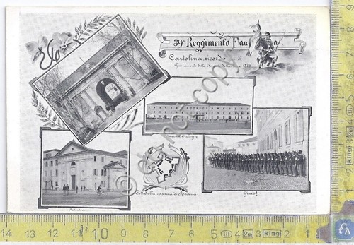 Cartolina - Postcard - 39° Reggimento Fanteria - Cartolina Ricordo