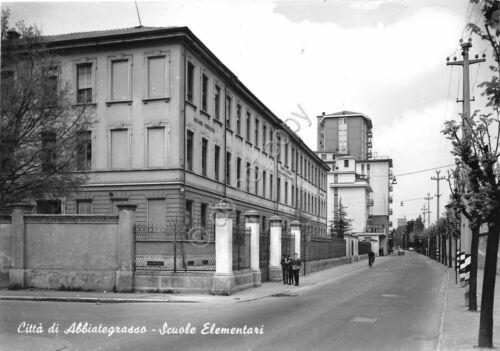 Cartolina - Postcard - Abbiategrasso - Scuole Elementari - anni'60