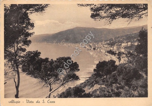 Cartolina - Postcard - Alassio - Panorama da S. Croce …