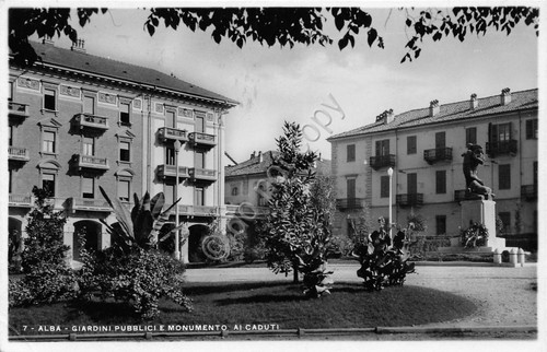 Cartolina - Postcard - Alba - Giardini Pubblici - 1937 …
