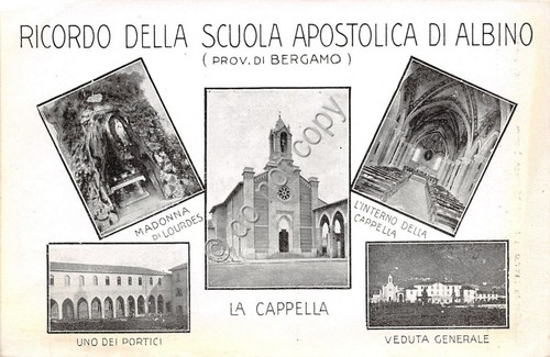 Cartolina - Postcard - Albino - Scuola Apostolica - vedutine …