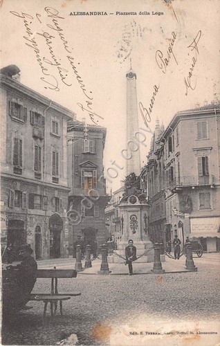 Cartolina - Postcard - Alessandria - Piazzetta della Lega - …