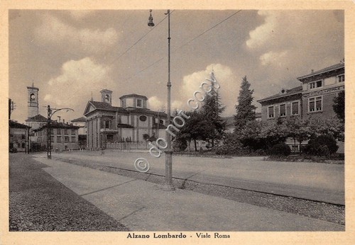 Cartolina - Postcard - Alzano Lombardo - Viale Roma - …