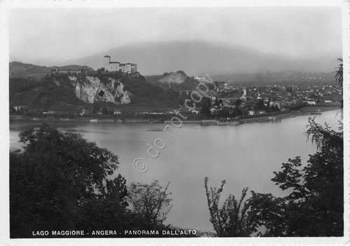 Cartolina - Postcard - Angera - Panorama dall'alto - NVG …