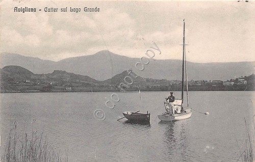 Cartolina - Postcard - Avigliana - Cutter su Lago Grande …