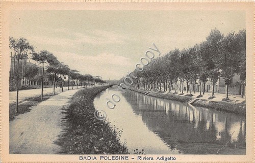 Cartolina - Postcard - Badia Polesine - Riviera Adigetto - …