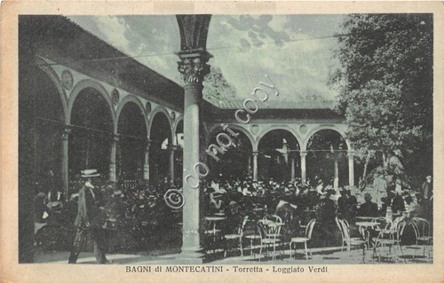 Cartolina - Postcard - Bagni di Montecatini Torretta Loggiato Verdi …