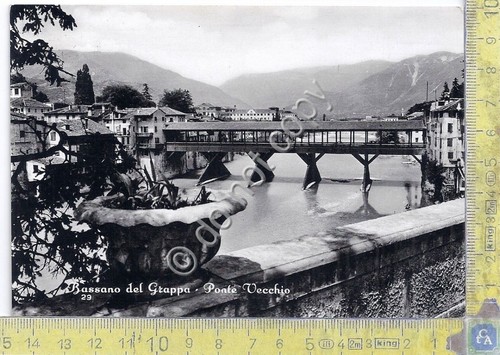 Cartolina - Postcard - Bassano - Ponte Vecchio - 1956
