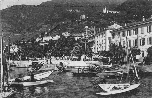 Cartolina - Postcard - Bellano - il porto - 1912