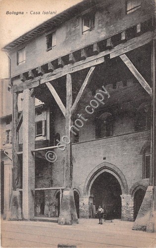 Cartolina - Postcard - Bologna - Casa Isolani - animata …