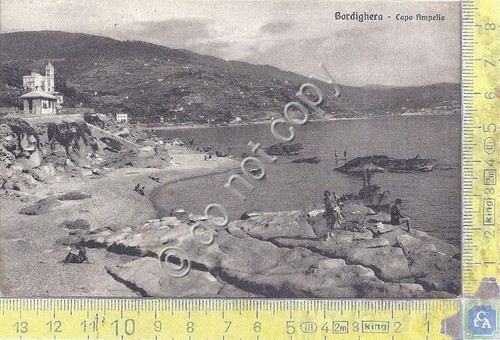 Cartolina - Postcard - Bordighera - capo Ampelio - animata …