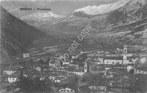 Cartolina - Postcard - Breno - Panorama - anni '20