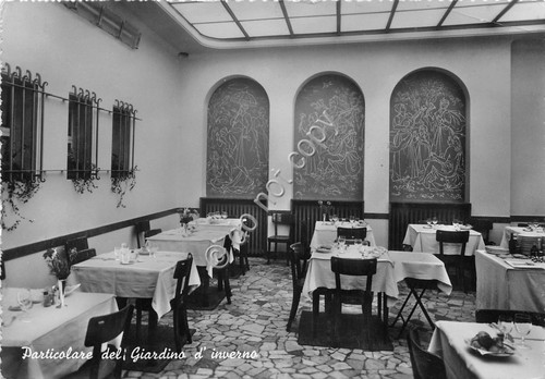 Cartolina - Postcard - Brescia - Albergo Brescia - sala …