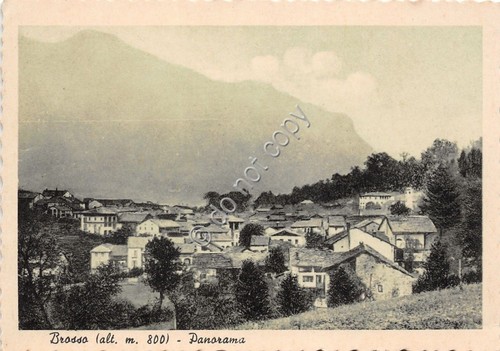Cartolina - Postcard - Brosso - Panorama - vers verde …