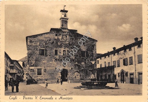 Cartolina - Postcard - Cagli - Piazza V. Emanuele - …