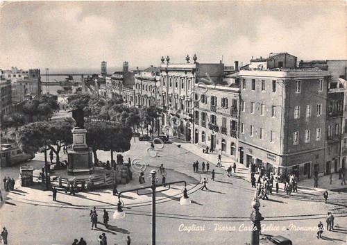 Cartolina - Postcard - Cagliari - Piazza C. Felice - …
