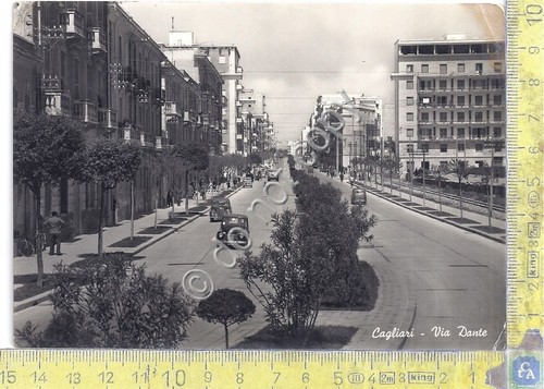 Cartolina - Postcard - Cagliari - Via Dante - Auto …