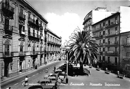 Cartolina - Postcard - Caltanissetta - Corso V. Emanuele - …