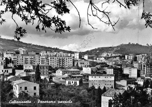 Cartolina - Postcard - Caltanissetta - panorama parziale - 1958 …