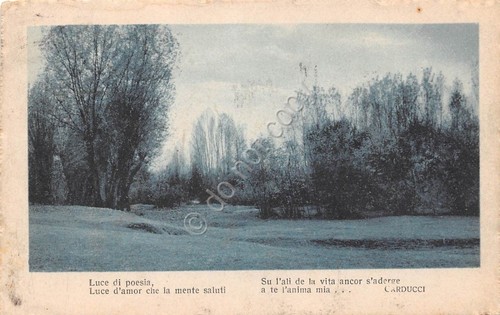 Cartolina - Postcard - campagna - Poesia Carducci - 1917