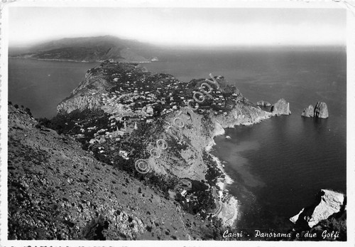 Cartolina - Postcard - Capri - Panorama - due golfi …