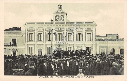 Cartolina - Postcard - Carlentini - Paizza Diaz - Animata …