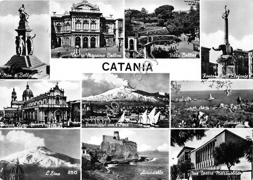 Cartolina - Postcard - Catania - Multivisione - 1960