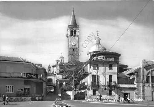 Cartolina - Postcard - Cerano - Piazza IV Novembre - …