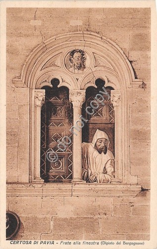 Cartolina - Postcard - Certosa di Pavia - Frate alla …