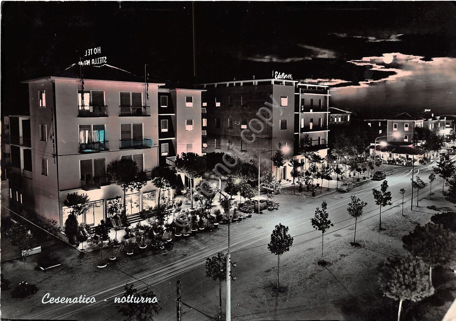 Cartolina - Postcard - Cesenatico - Notturno - 1959 (Forl)