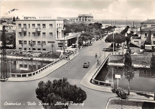 Cartolina - Postcard - Cesenatico - Viale Roma - Albergo …