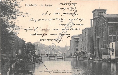 Cartolina - Postcard - Charleroi - La Sambre - 1904