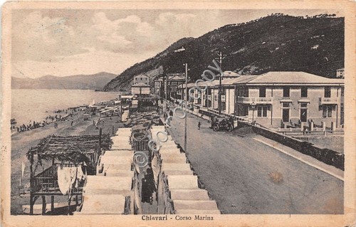 Cartolina - Postcard - Chiavari - Corso Marina - animata …