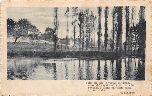 Cartolina - Postcard - Clitumno - Poesia Carducci - 1918