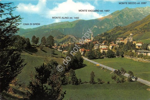 Cartolina - Postcard - Clusone panorama 1969