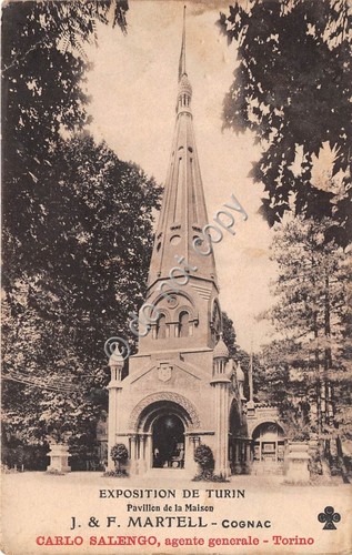 Cartolina - Postcard - Cognac Martell padiglione Esposizione di Torino